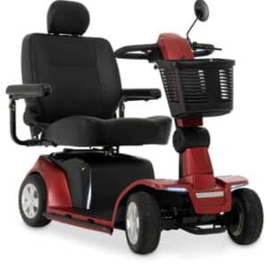 Pride Maxima 4 Wheel Scooter In Red - Heavy-Duty Suspension & Power