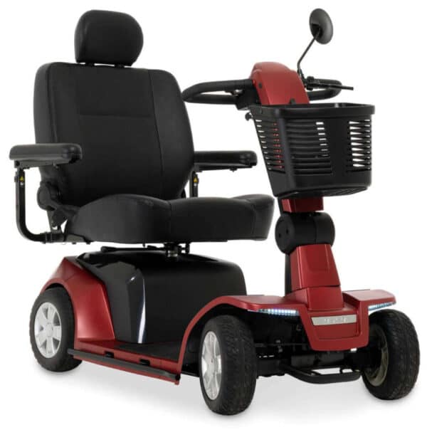 Pride Maxima 4 Wheel Scooter In Red - Heavy-Duty Suspension & Power